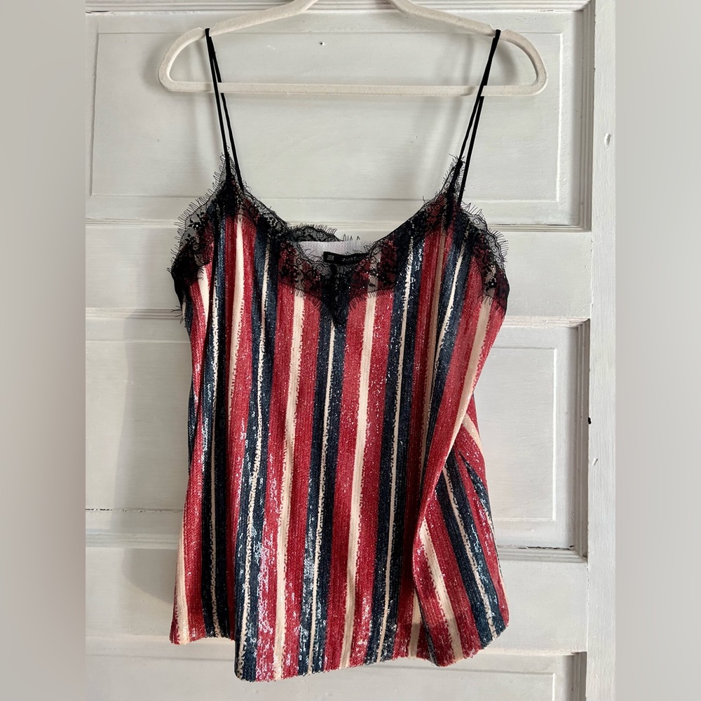Multi color sequin tank top